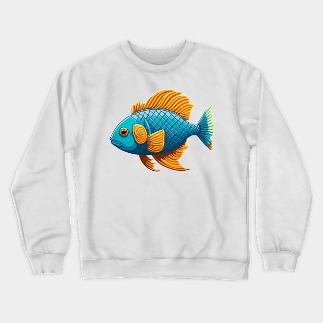 Cute Fish Crewneck Sweatshirt by SpriteGuy95